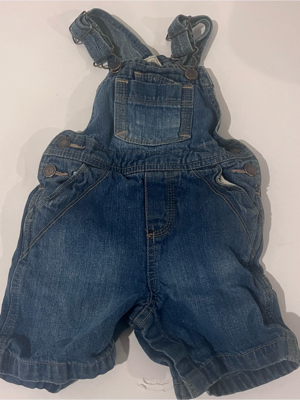 Toddler Blue Denim Shortalls with Adjustable Straps